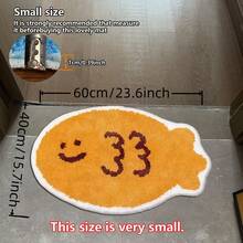 Cartoon Fish Bathroom Mat - Non-Slip, Faux Fleece Material, Machine Washable Bath Mat With Smiling Face Design, Bathroom Carpet, Doormat, Bathroom Accessories, Area Rug, Printed Carpet - Non-Slip, Fun Shower Decor, Pink, Soft Super Microfiber, Bathroom Mat, Bath Mat, Bathroom Decor, Rug For Bathroom, Door Mat, House Mats, Kawaii Rug, Suitable For Bathroom, Bathroom Decor - Cartoon Fish - View 14