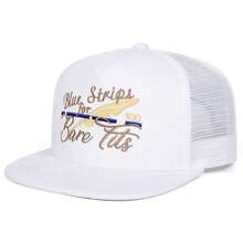 1 Stück Herren Blau Streifen Snapback Hut ohne Verschluss, personalisierte bestickte Buchstaben Baseball Kappe, Straßen Hip-Hop Mode lässig Hut für Frühling, Herbst, Reisen, Strand, Festival, Urlaub - Mehrfarbig - Übersicht 8