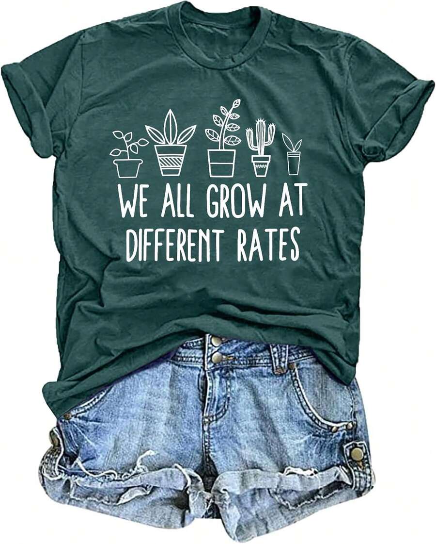 VVNTY-For-Students-For-Teachers-For-Women:WeAllGrowAt-Different-Tempos-Player-Fun-Inspirational-For-Rehearsal - Green - View 1