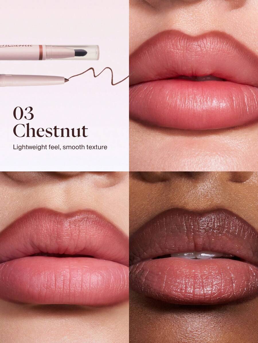 Chì kẻ môi hai đầu JOOCYEE, lâu trôi, mịn lì. - 03 Hạt dẻ - Xem 1