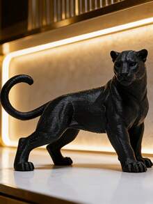 1/2pcs Strong Leopard Statue Decor, Dreamy Design, Desktop Decoration, Creative Gift, Car Dashboard Decor, Home Decor, Bonsai Decoration, Valentine's Day, Christmas, Gift (Statue Ornament) - Regular Model - View 2