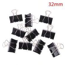 10pcs/Lot Black Metal Binder Clips 19mm/ 25mm/ 32mm Notes Letter Paper Clip Office Supplies Binding Securing - Sets - View 8