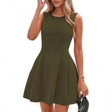 Summer Dresses For Women 2026 Elegant Classy Spring A Line Business Casual Work Graduation Cocktail Short Dress - White - View 4
