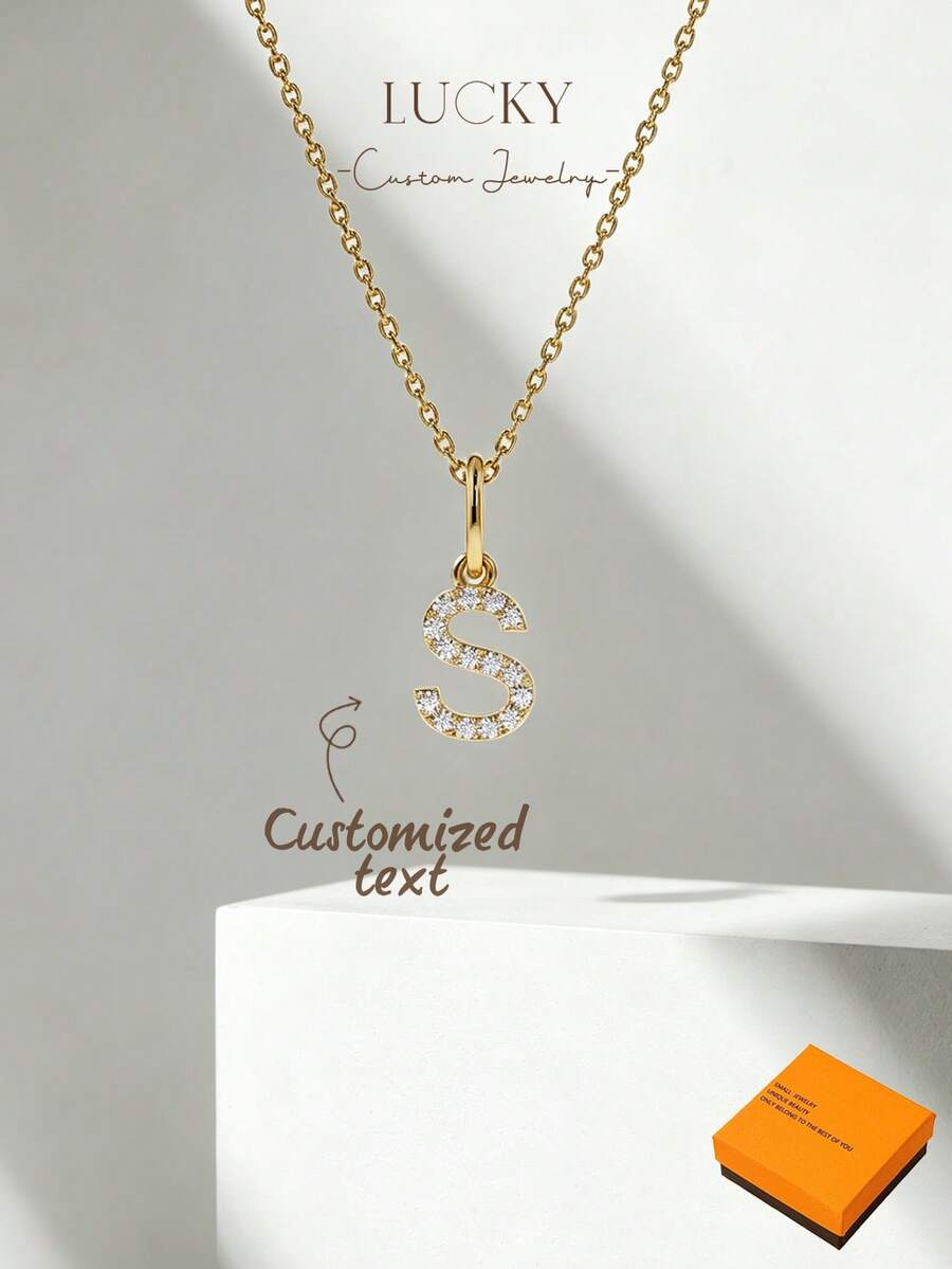Collier signature personnalisé, collier de diamant personnalisé, collier à plaque avec nom, collier décoratif écrit à la main, cadeau pour la fille - Collier entièrement en diamant style 1 - Voir 1