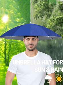 Foldable Sun Hat, Fishing Hat, All-Weather Umbrella. Suitable For Outdoor Sun Protection And Fishing, Spring/Summer Style. Portable Summer Item. - Umbrella Hat - View 3