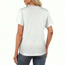 1 Piece Baseball T-Shirt For Mom, Social Club Home Plate T-Shirt, Gift For Baseball Mom, 180g - Women's Summer Clothes, Plus Sizes, Short Sleeve, Perfect Gift For Mother's Day, 180g - 白色 - 查看 2