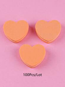 50/100Pcs Mini Heart Nail Buffer Blocks, Double Sided Washable Nail Files, 100/180 Grit Foam Nail Buffers For Natural Nails Shaping Polishing Manicure Tools - Multicolor - View 14