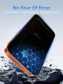 MIGAE 4 paquetes - Protector de pantalla con privacidad para iPhone 17 Pro Max de 6.9 pulgadas, vidrio templado con protección de privacidad, compatible con 17 Pro, 16 Pro Max, 16, 15 Pro, 14 Pro Max, 13, 13 Pro Max, 12, 11 Pro Max. Sin burbujas, accesorio para teléfono, compatible con fundas de teléfono, adecuado para Pascua, primavera y verano. - Negro - Ver 3