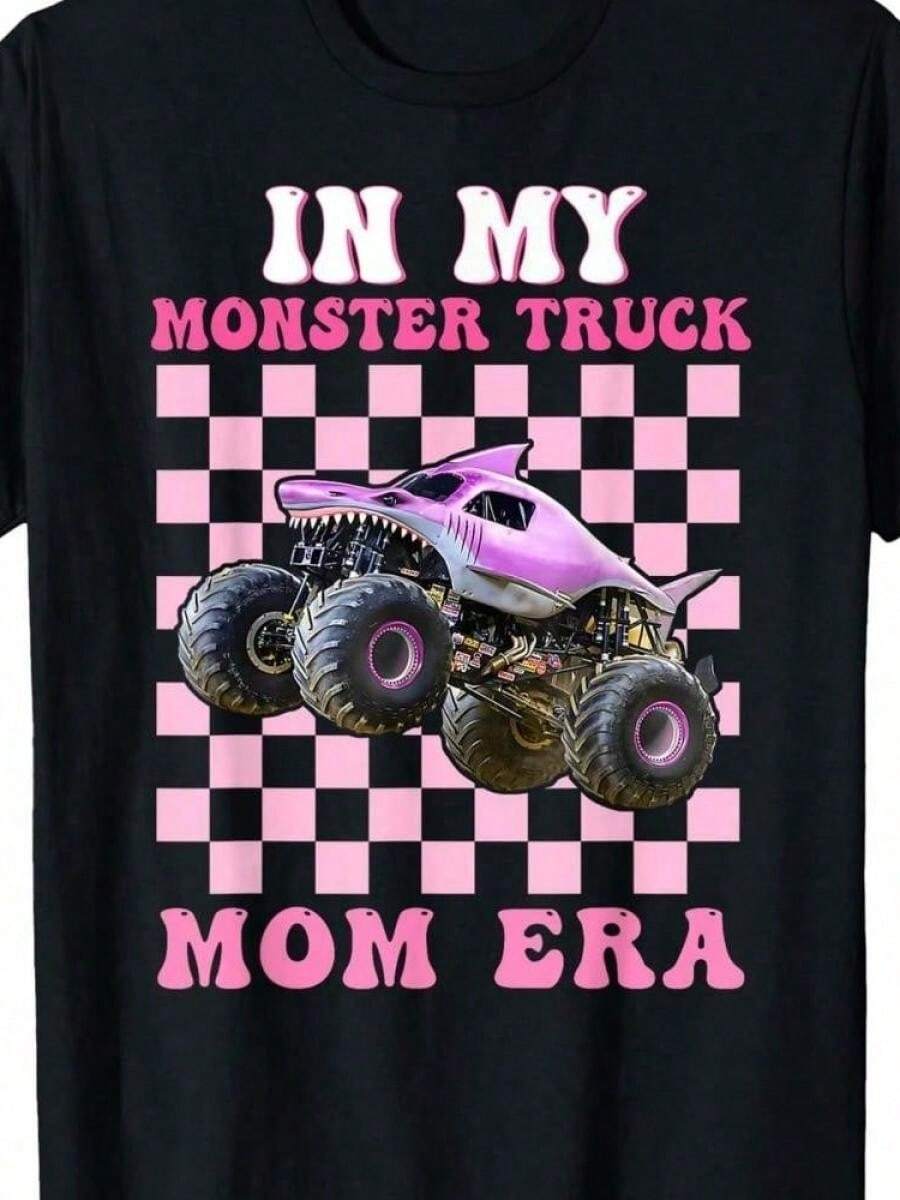 In My Monster Truck Mom Era Monster Truck Are My Jam T-Shirt - Màu xanh lam - Xem 1