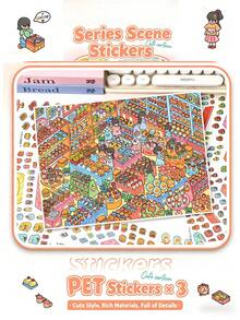 New Large Size DIY Scene Stickers, Adult Landscape Stickers, House Stickers, Scrapbooking Stickers, 3D Miniature House Micro Landscape Stickers, DIY Scrapbook Stickers, Landscape Stickers, Scenery Stickers, Notebook Stickers, Back To School - A - View 10