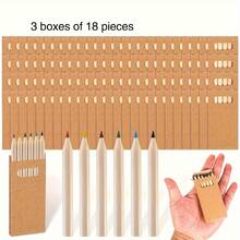 8.89cm Mini Colored Pencil Set, 6 Colors, Pre-Sharpened Wooden Pencils, Ideal For Art Projects, Crafts, Education, Drawing, Classroom Activities And Art Tools - Multicolor - View 9