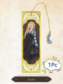 1 pieza Marcapáginas de metal con personajes de Harry Potter, Harry, Ron, Hermione, Luna, Malfoy, marcapáginas huecos vintage con cadena, regalo de papelería adecuado para clubes de lectura, cumpleaños, vacaciones, escritores, amantes de los libros, fans de Harry Potter, regalo de graduación [Autorizado oficialmente] - Multicolor - Ver 7