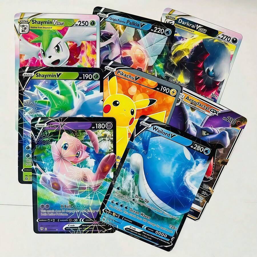300PCS Anime Fan Gift Battle Card, Card, Card (V Series VMAX, Rare GX Card, Anime Game Card, Refill Card, Flash Card - Multicolor - View 1