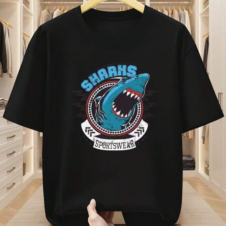 Printed T-Shirt For Men And Women - Hitam - View 1