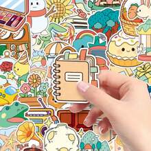 50pcs Cute Cartoon Colorful Hand-Painted Original Mini Graffiti Creative DIY Stickers For Notebook, Helmet, Vase Decoration - Original Doodles - View 7