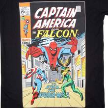 Captain America & Falcon #137 Comic Cover T-Shirt - 黑色 - 查看 3