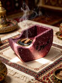 1pc Blessing-Themed Incense Burner, Exquisite Minimalist Style, Resin Craft With Arabic Inscriptions. As A Decorative Ornament, It Is Suitable For Meditation, Yoga, Home Decor, Interior Decor, Tea Room Decor, Office Decor, Hotel Decor, Festival And Party Decoration, And Also Perfect As A Gift. - Incense Burner - View 17
