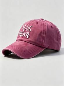 Gorra de béisbol casual unisex con bordado de lema, estampado y lavado desgastado, sombrero protector solar para exteriores - Multicolor - Ver 13