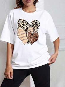GiftLetras Casual Polyester T-Shirt Office Home Sport Soft - 白色的 - 查看 6