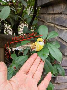 1/6/12 piezas de aves pequeñas artificiales con plumas realistas para la decoración de jardín al aire libre, envío aleatorio - Multicolor - Ver 7