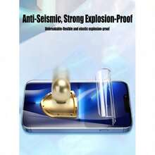 4pcs Full Screen Hydrogel Screen Protector Film Compatible With IPhone 15 14 Plus 13 16 17 17e 17air 12 11 Pro XR XS X MAX - Clear - View 6
