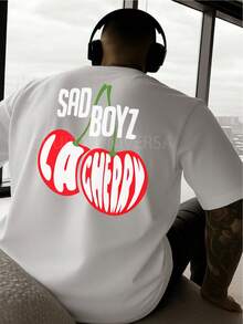 Camiseta Sad La Cherry Y2k Camiseta Camisa De - Blanco - Ver 10