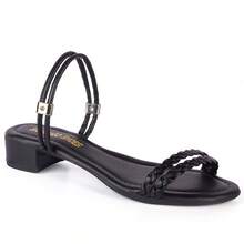 Women's Sandal With 3cm Block Heel, Versatile 2-In-1, Comfortable 2-Strap Clog - Black - View 5
