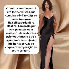 Tecido Cetim Charmousse Com Elastano Lycra 1,50m De Largura Cetim  Branco Vermelho Preto Barato Seda Anti Frizz - Marsala-25 - Visão 5