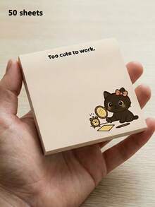 3pcs Funny Stickers, Featuring A Relatable Black Cat With Phrases Like "Everything Is Fine" And "Lacking Motivation", Suitable For Office Use, Mental Health Support, Charming Study Supplies - Default - View 15