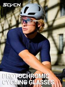 KAPVOE Photochromic Frameless Integrated Cycling Glasses, Night Riding Glasses, Men's Bicycle Racing Sports Equipment, Women's Outdoor Running Mountain Bike Riding Face Mask, Golf, Baseball, Camping, Fishing, Travel Accessories - Multicolor - View 4