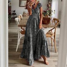 Women Maxi Dresses - Grey - View 4