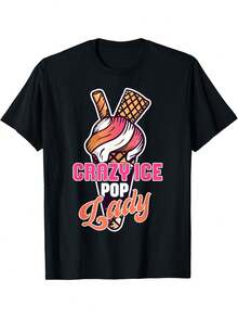 Las Indispensables Camisetas de Cuello Redondo de Algodón Puro Estampadas para Mujer en Verano Son Cómodas, Transpirables y Adecuadas para Ocasiones Casuales y Deportivas.Camiseta Y2k - Negro - Ver 1