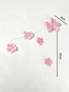 1 chiếc kẹp tóc hoa Hawaii dành cho nữ, phụ kiện tóc hoa tua rua nhân tạo, thích hợp cho kỳ nghỉ biển, kiểu tóc cô dâu đám cưới Hawaii. - Hồng - Xem 11