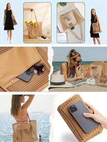 Women Top Handle Bags - Brown - View 2