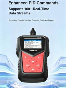 Portable OBDII Fault Diagnostic Tool, Car Engine Fault Light Check And Reset Tool, Real-Time Data Stream Diagnostic Scanner - A - View 7