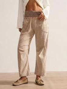 Women Leggings - Khaki - View 6