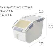 CITY BABY 2 Pack Airtight Flour Storage Container With Scoop, Dry Food, Sugar, Baking Supplies, Rice Container Set -BPA Free- Pet Food Storage Container, Dog Cat Birds Food Bin 13LB - Paquete de 2 unidades de 13 libras - Ver 7