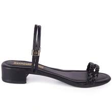 Women's Sandal With 3cm Block Heel, Versatile 2-In-1, Comfortable 2-Strap Clog - Black - View 4