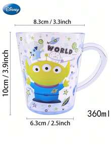 Disney 1pc 360ml Authorized Buzz Lightyear Rinse Cup, Cute Cartoon Mug, Shatterproof Plastic Crystal Glass Cup, Suitable For Travel, Home, Office, Birthday, Wedding, Party Gift - Style 2 - View 6