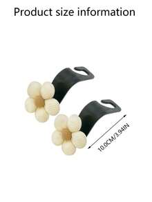 2pcs Car Small Flower Hooks, Multi-Functional Car Seat Back Storage Hooks, Car Decoration Accessories - Hook Up - View 4