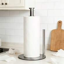 Various Styles Of Stainless Steel Paper Towel Holders, Designed For Kitchen Use. These Paper Towel Racks Help Organize Paper Towel Usage And Come With Weight Support Mechanism For Convenient Use. Sold In Box Packaging - Multiple Styles - View 9