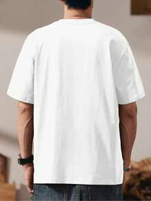Graphic T-Shirt "Loves You" - Casual Black Short Sleeve T-Shirt With Red Lettering, Breathable For Summer, For Outdoor And Casual Wear, Comfortable Crew Neck Design, Everyday Wear T-Shirt| Bold Graphic Design T-Shirt| Comfortable Fit, T-Shirts, Clothing Y2k, T-Shirt, Shirt - 白色 - 查看 2