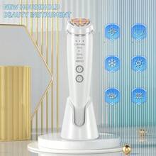 6合1臉部與頸部按摩器，USB充電式美容儀，冷熱自動溫度療法與LED光子光，可提拉、亮白、淡化皺紋，適合所有膚質，男女皆宜的完美生日禮物(白色) - 彩色 - 查看 9