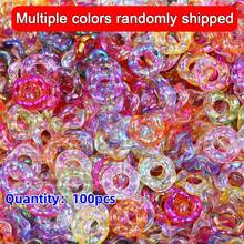 10pcs Acrylic UV Coated Colorful Beads, Hexagon Fidget Toys, Macaron Color Wavy Flower Shape, DIY Jewelry Accessories - Waves - View 37