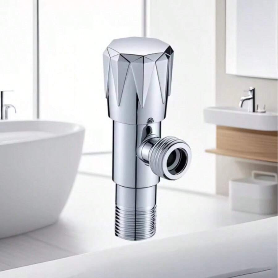 Válvula de ángulo principal de alta calidad y grosor reforzado, interfaz estándar universal de 1/4", sellada y a prueba de fugas, adecuada para cocina, baño, balcón, calentador de agua, inodoro, entrada de agua de lavadora - Popularidad - Ver 1