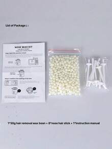 1套便攜式鼻毛脫蠟組，包含25克蠟豆和4根蠟棒，或50克蠟豆和8根蠟棒，兩種尺寸均有。包含說明書。便攜式除毛組，無痛鼻毛脫蠟組，男女通用。男女通用工具組，可用於去除眉毛、身體毛髮、耳毛和鼻毛。 - 多色 - 查看 9