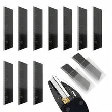 Heavy-Duty High-Carbon Steel Utility Knife Blades, Standard Black-Coated Box Cutter Blades, Sharp Replacement Blades, Suitable For All Kinds Of Routine Cutting Tasks. - A - View 2