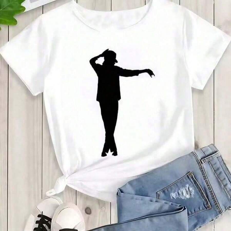 Camiseta de cuello redondoMichaels Jackson Graphic Printed Tshirt Harajuku Rock Fashion Casual Short Sleeve Crew Neck Plus Size Shirt Women Western Graphic Tees Men Clothes Camisas Para Hombre Graphic Tees Women Clothes Summer Tops Summer Clothes Graphic Tee Shirts,Camiseta con estampado kawaii,Top de estilo urbano hip-hop,blusas para mujer,La elección perfecta para tus atuendos de San Valentín,afiliado ,camiseta masculina con gráfico divertido,Prenda masculina de moda - Blanco - Ver 1