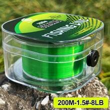 200M-218 yardas Línea de pesca verde marina con revestimiento suave de fluorocarbono - Verde - Ver 15