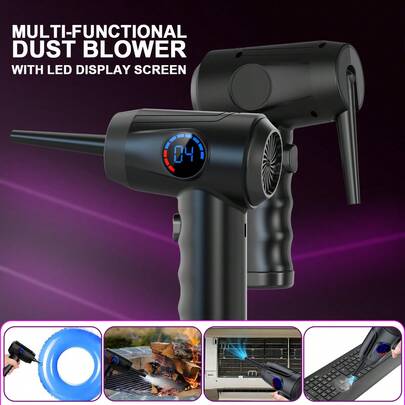 4-Speed Adjustable + 5000RPM Super Strong Airflow, Whole-House Dust Removal In One Step, Essential Home Cleaning Wireless Blower. Built-In High-Speed Powerful Turbine Motor, Peak Speed Up To 50,000RPM, 4-Gear Fine Wind Speed Adjustment, Starting From 31,000RPM Basic Gear, Progressively Suitable For Various Cleaning Scenarios, Can Handle Light Dust And Heavy Grime. High-Pressure Blowing Wind Pressure Reaches 0.79OZ, Continuous Stable Output Of Concentrated Airflow, No Need For Water Or Wiping
